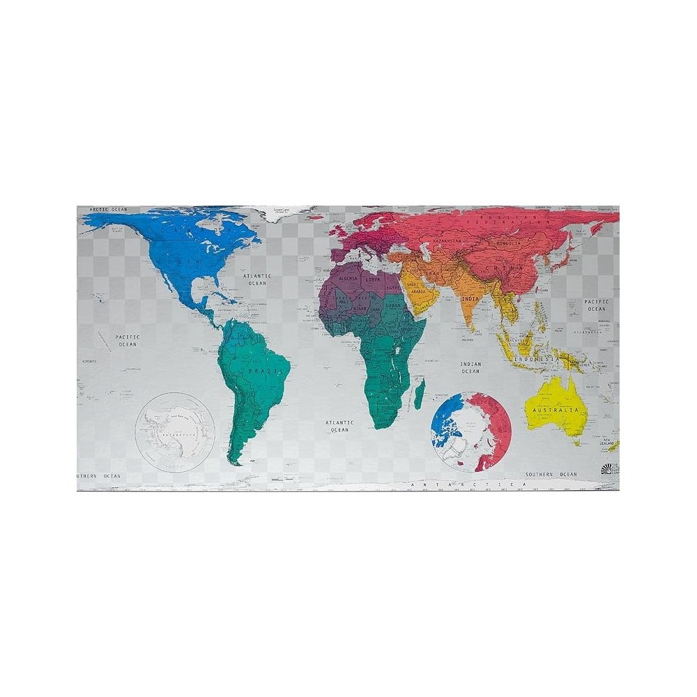 Mapa sveta v priehľadnom puzdre The Future Mapping Company Future World Map, 101 × 58 cm