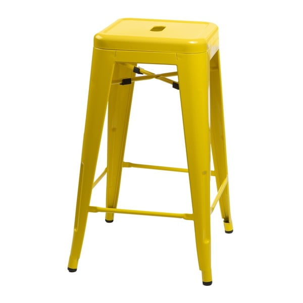 Žltá barová stolička D2 Paris, výška 66 cm
