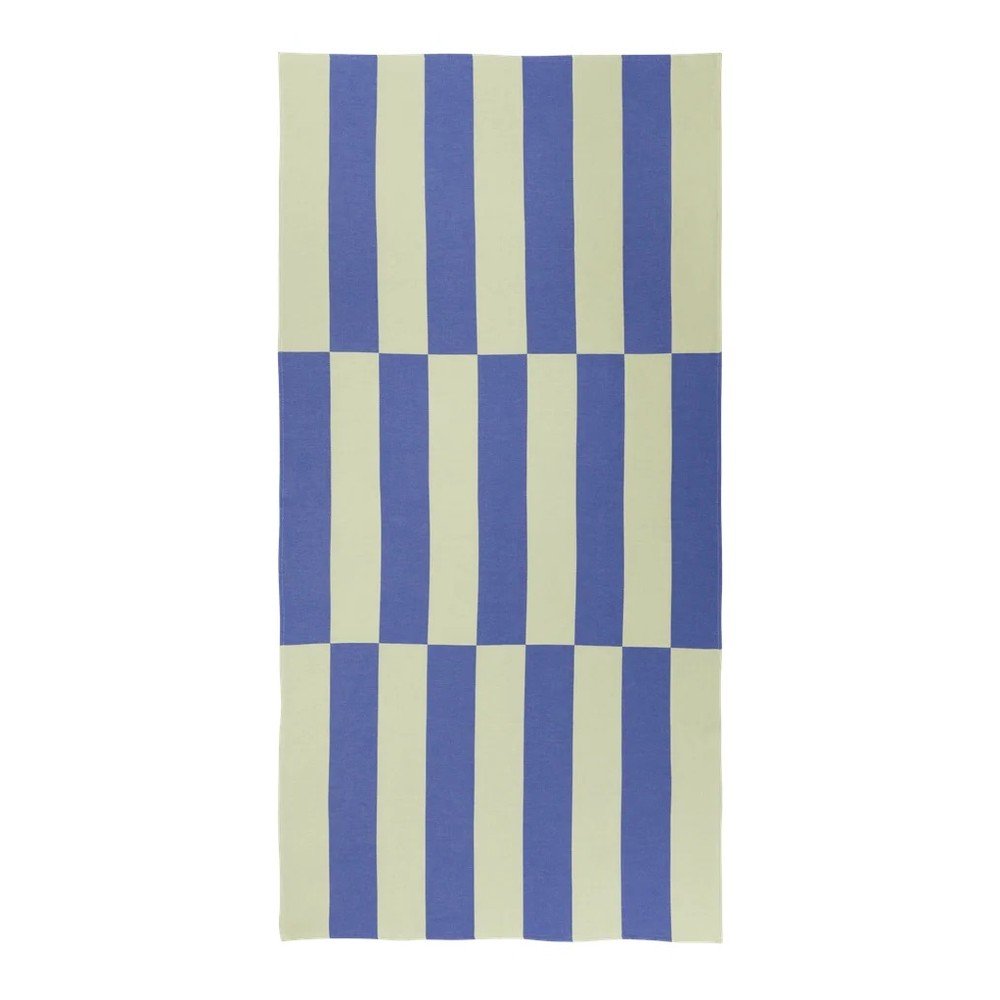 E-shop Svetložltá/modrá bavlnená plážová osuška 100x160 cm Su – noo.ma