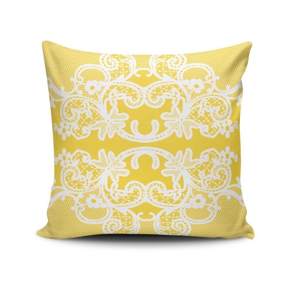 Vankúš s prímesou bavlny Cushion Love Amarillo, 45 × 45 cm