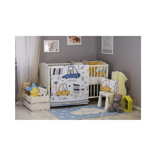 Detské bavlnené obliečky s plachtou na jednolôžko Mike & Co. NEW YORK Mirra Fesso, 100 x 150 cm-image-1