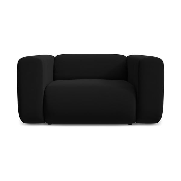 Čierne zamatové kreslo Ekahi – Makamii-image-2