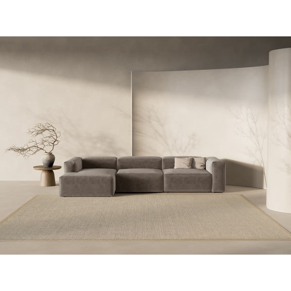 Hnedá rohová pohovka (ľavý roh/s leňoškou) Bergamo – Cosmopolitan Design-image-1