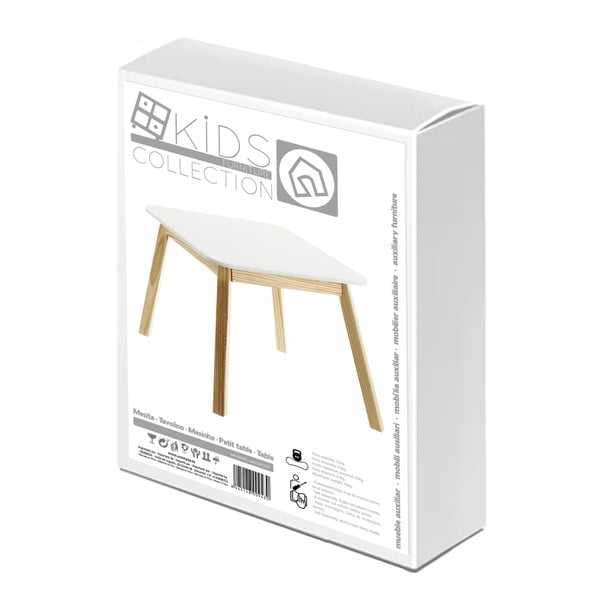 Detský stolík s bielou doskou 55x55 cm – Casa Selección-image-4