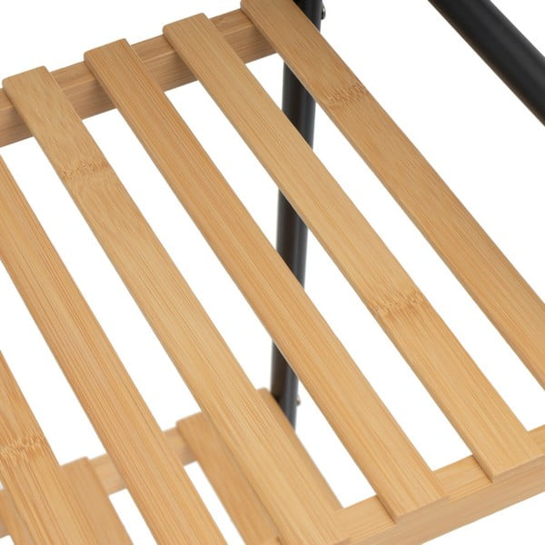 Bambusový regál v čierno-prírodnej farbe 30x75 cm – Casa Selección-image-2