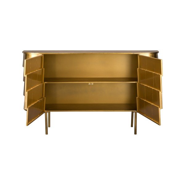 Kovová komoda v zlatej farbe 117x70x26 cm Hanna – Dutchbone-image-3