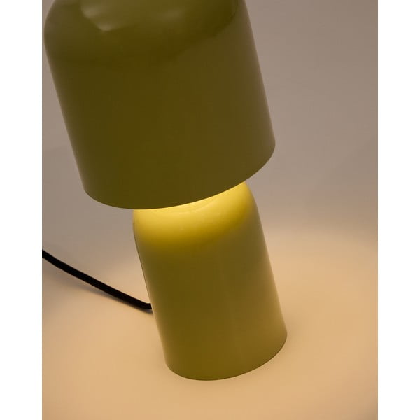 Zelená stolová lampa s kovovým tienidlom (výška 28 cm) Monze – Kave Home-image-3