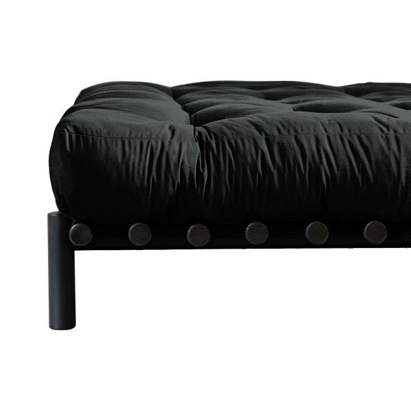Čierny rám postele z borovicového dreva Karup Design Pace Black, 140 × 200 cm-image-3