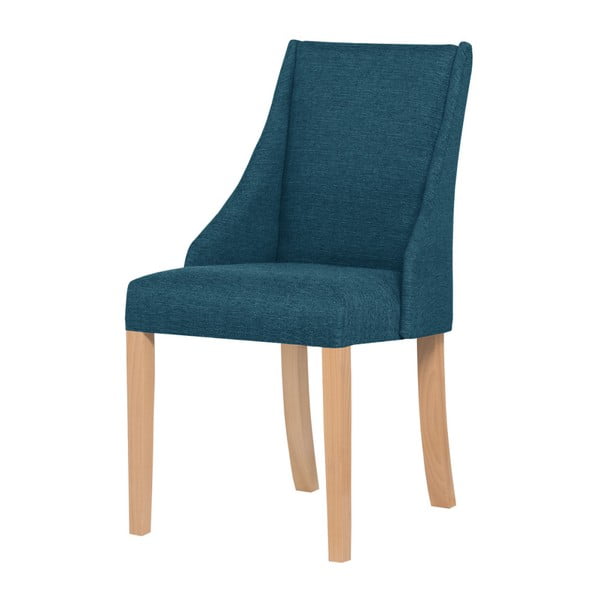 Tyrkysová stolička s hnedými nohami Ted Lapidus Maison Absolu
