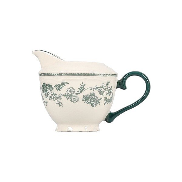 Zelená/slonovinová porcelánová kanvička na mlieko 180 ml Cyril – S|P Collection-image-2