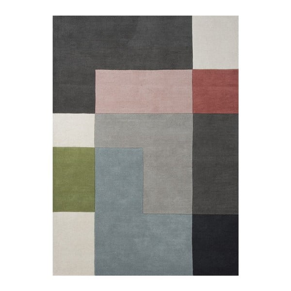 Vlnený koberec Tetris Powder, 170x240 cm