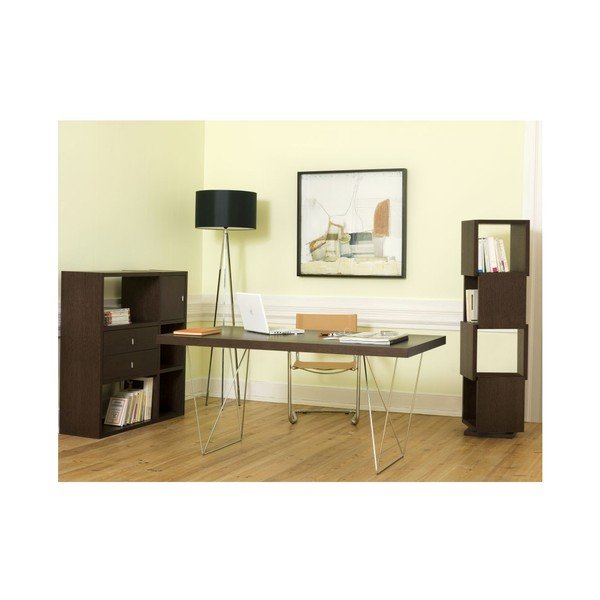 Otočná knižnica v dekore tmavého dreva TemaHome Rotative-image-1