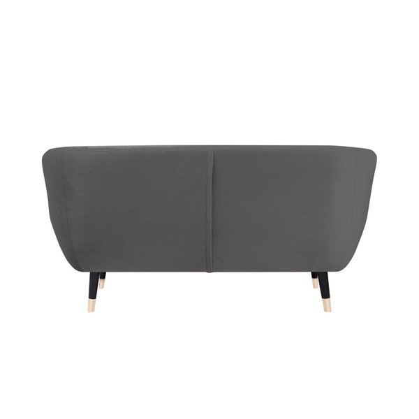 Sivá pohovka s čiernymi nohami Mazzini Sofas Amelie, 158 cm-image-4