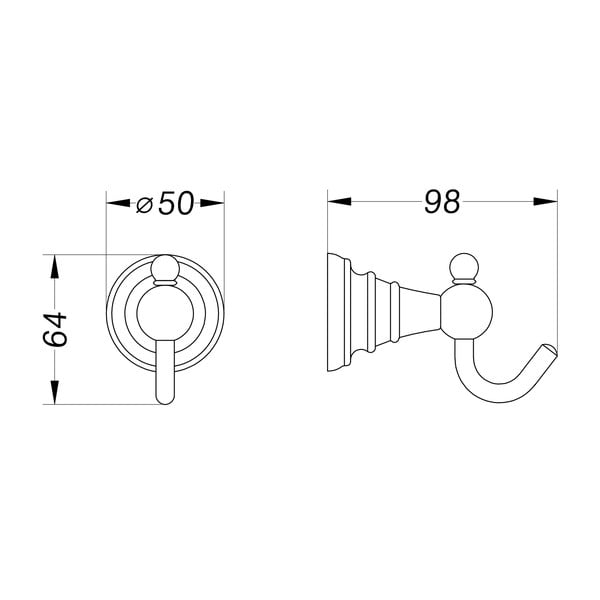 Mosadzný háčik Sapho Diamond-image-2