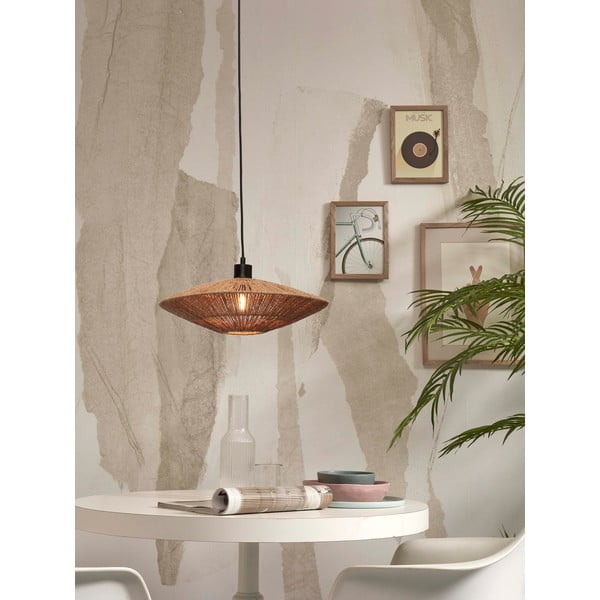 Závesné svietidlo s tienidlom z juty v prírodnej farbe ø 40 cm Iguazu – Good&amp;Mojo-image-3