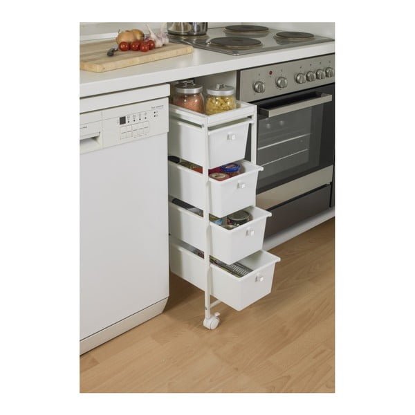 Biely pojazdný regál 22,5x76,5 cm Gala - Wenko-image-3