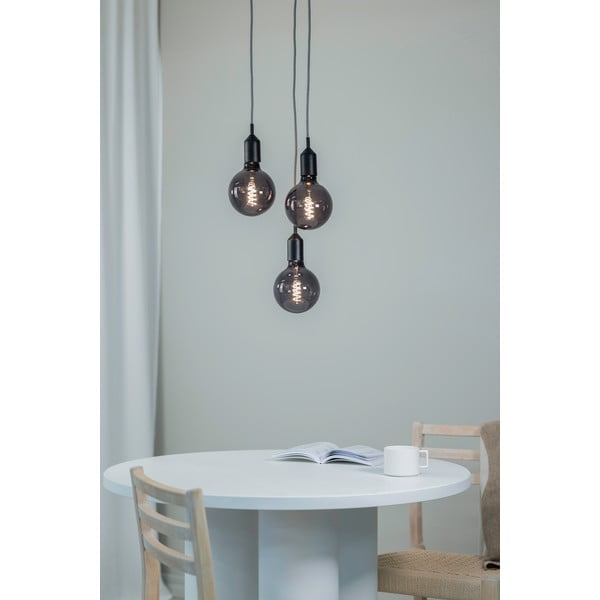 Čierne závesné svietidlo 25x25 cm Bronx - Markslöjd-image-1