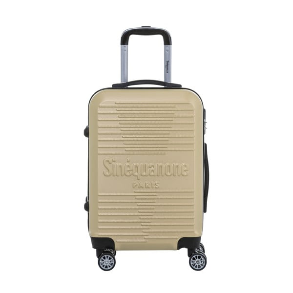 Cestovný kufor na kolieskách v béžovej farbe s kódovým zámkom SINEQUANONE Rozalina, 44 l