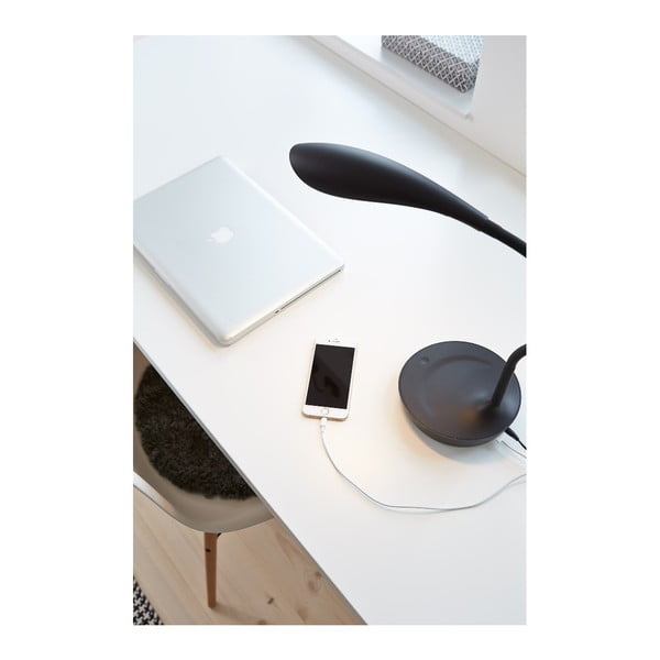 Čierna stolová lampička s USB portom Markslöjd Swan-image-1