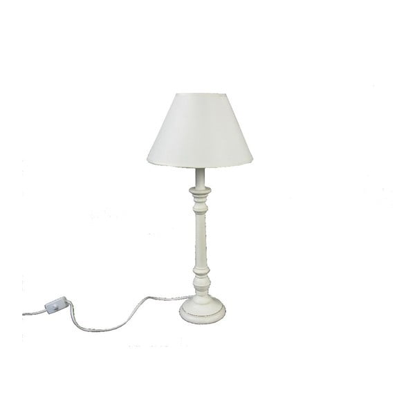 Stolná lampa Wood White, 41,5 cm
