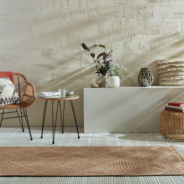 Vonkajší behúň v prírodnej farbe 80x230 cm Nora Diamond – Flair Rugs-image-1