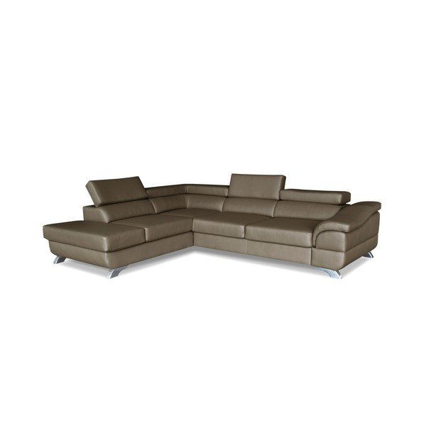 Sivohnedá rohová rozkladacia pohovka Windsor & Co. Sofas Omnikron, ľavý roh-image-1