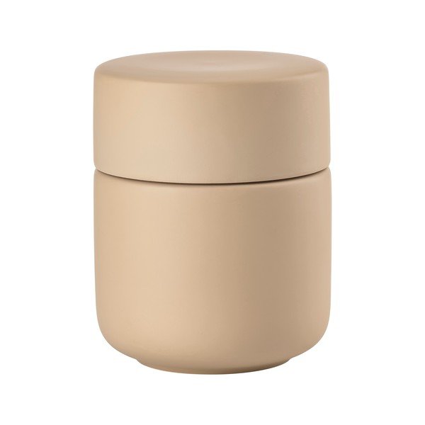 Béžový kameninový kúpeľňový organizér na vatové tampony Ume – Zone