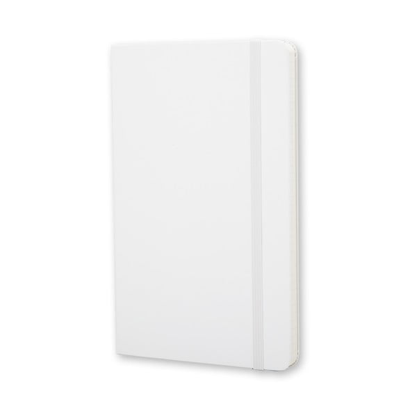 Zápisník Moleskine Hard 21x13 cm, bílý + štvorčekové stránky