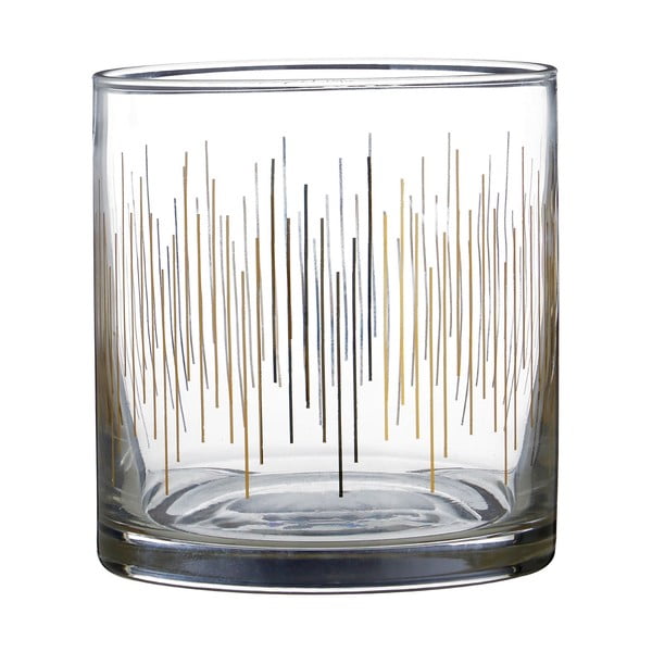 Sada 4 pohárov z ručne fúkaného skla Premier Housewares Deco, 3,75 dl
