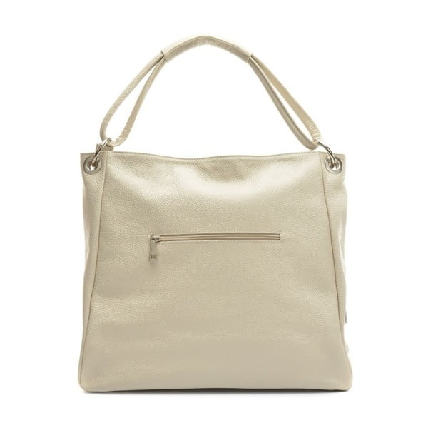 Béžová kožená kabelka Anna Luchini Srumla-image-4