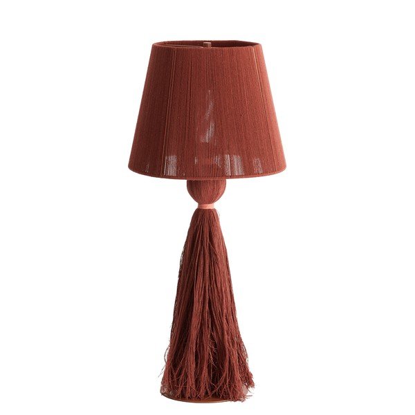 Stolová lampa v tehlovej farbe s textilným tienidlom (výška  58 cm) Espino – Light & Living
