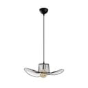 Čierne závesné svietidlo s kovovým tienidlom ø 50 cm Tel – Opviq lights