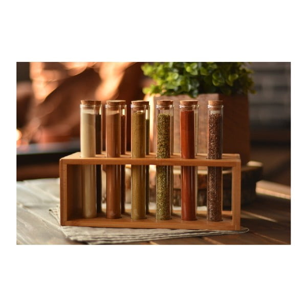 Set 12 skúmaviek a stojanu Bambum Vanilla-image-2