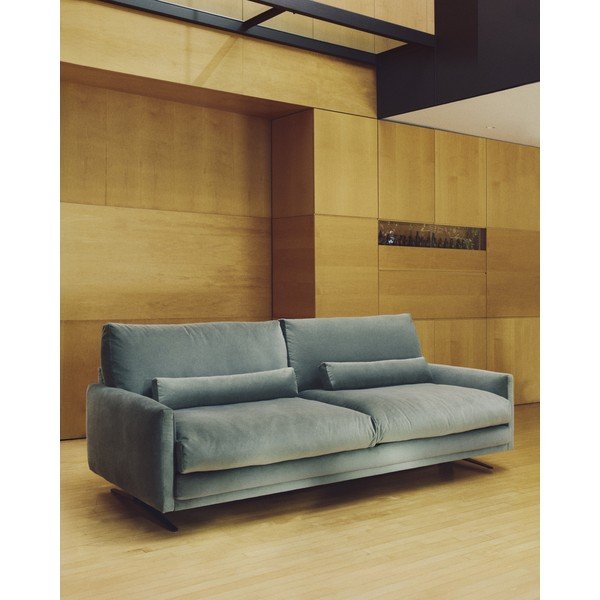 Zelená zamatová pohovka 240 cm Veliro – Kave Home-image-1
