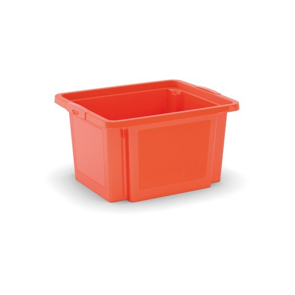 Oranžový plastový úložný box 42x35x23 cm H-Box S – KIS