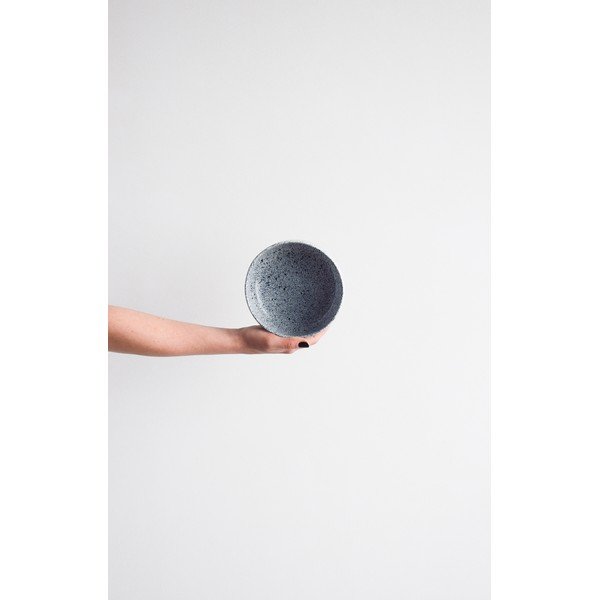 Bielo-čierna kameninová miska ÅOOMI Mess, ø 15 cm-image-1