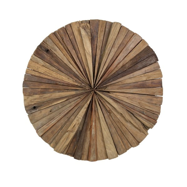 Nástenná dekorácia z teakového dreva HSM Collection Roude, 80 cm