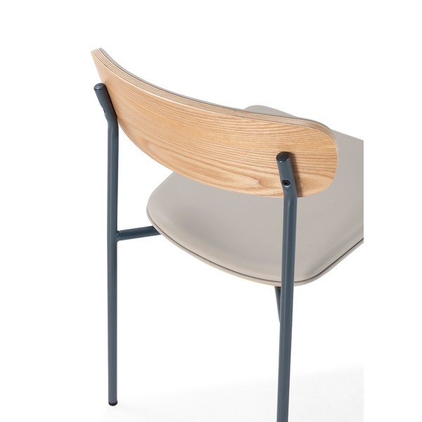 Béžové čalúnené stohovateľné jedálenské stoličky v súprave 2 ks Saula – Marckeric-image-4