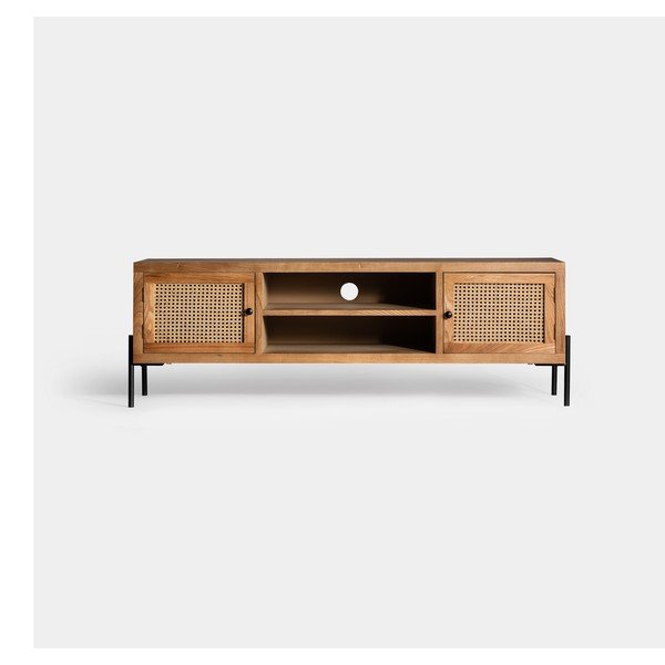 TV stolík z jedľového dreva v prírodnej farbe 150x50 cm Kenia – Burkina
