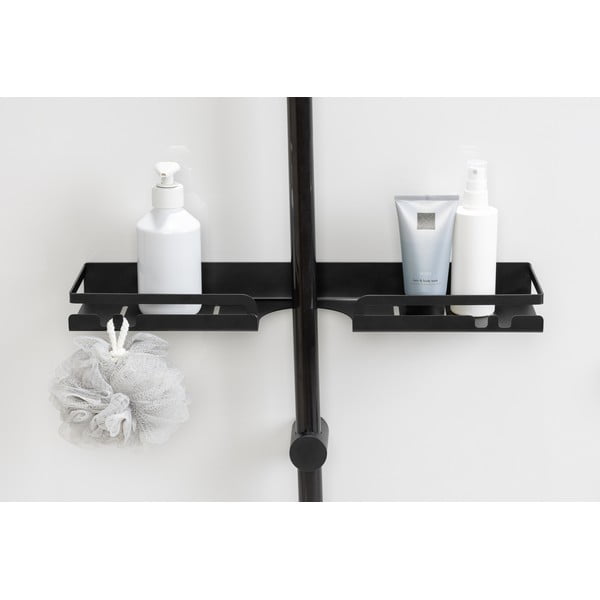 Čierna samodržiaca kúpeľňová polička z nerezovej ocele Altarella - Wenko-image-2