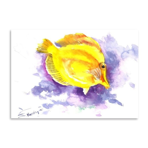 Autorský plagát Yellow Angelfish od Surena Nersisyana, 30 x 21 cm