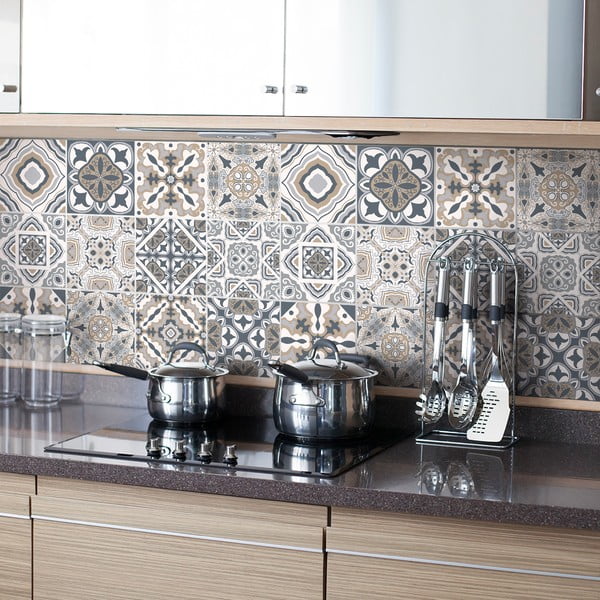 Sada 24 dekoratívnych samolepiek na stenu Ambiance Giacomo, 15 × 15 cm-image-2