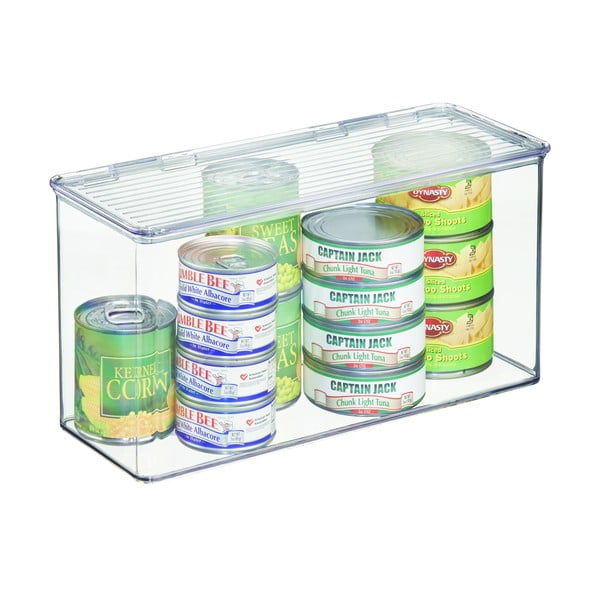 Priehľadný úložný box s vekom iDesign, 14,5 x 34 cm-image-4