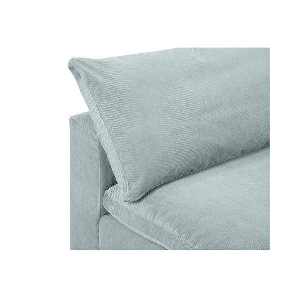 Svetlomodrá rohová časť modulárnej menčestrovej pohovky Windsor & Co Sofas Galaxy, pravý roh-image-1