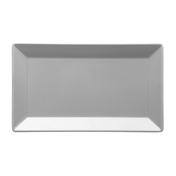 Sada 6 matných sivých tanierov Manhattan City Matt, 25 × 14,5 cm