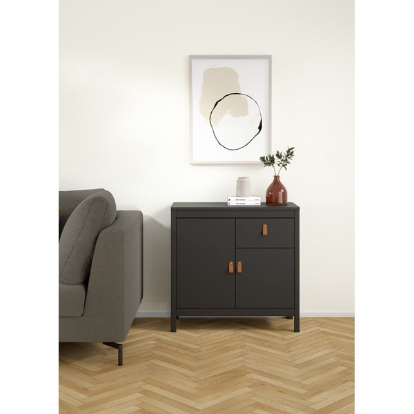 Čierna nízka komoda 82x80 cm Madrid – Tvilum-image-1