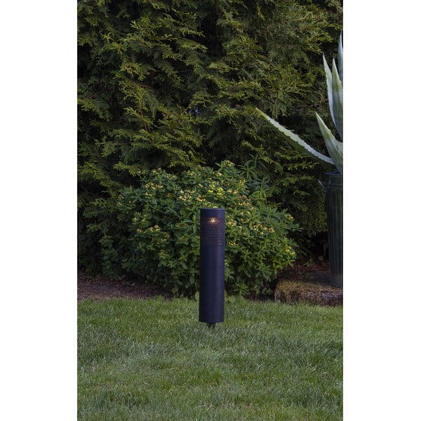 Čierne solárne LED osvetlenie z nerezovej ocele Star Trading Blace, výška 39 cm-image-2