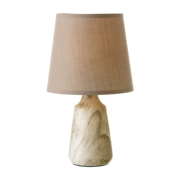 Béžová keramická stolová lampa s textilným tienidlom (výška 28 cm) – Casa Selección
