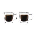 Sklenené hrnčeky v súprave 2 ks na espresso/dvojstenné 80 ml Diva – Vialli Design