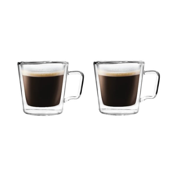 Sklenené hrnčeky v súprave 2 ks na espresso/dvojstenné 80 ml Diva – Vialli Design-image-1